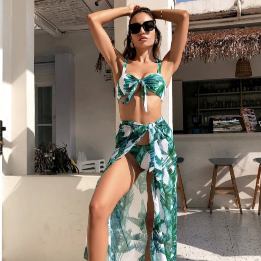 3 piece Tropical Bikini Set **NWOT, Never Worn!**